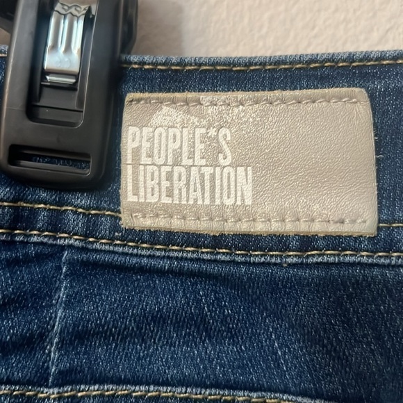 Peoples liberation blue jeans low rise flared size 30 y2k retro denim - Picture 9 of 13